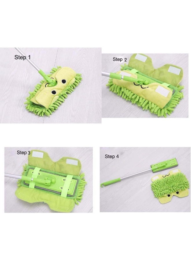Xifando Mini Microfiber Chenille Cartoon Flat Dust Mop for Children, Detachable, 360 degree rotation, Extension-type - Image 5